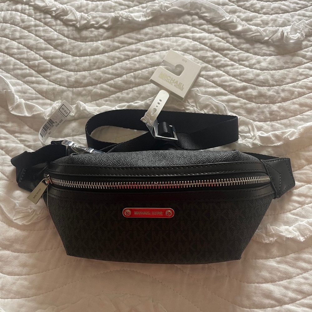 Michael Kors Black Belt Bag NWT